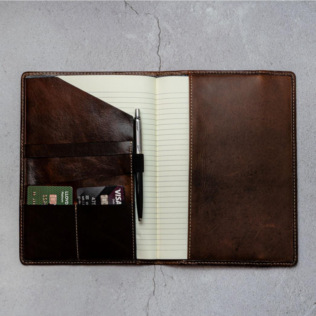 Oxford Leather Moleskin Journal, Coffee