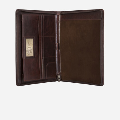 Oxford Zip Around Laptop Folder, Coffee