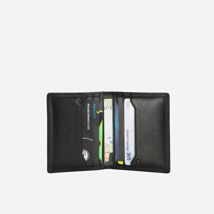 Norweigian Slim Bifold Card Holder, Black