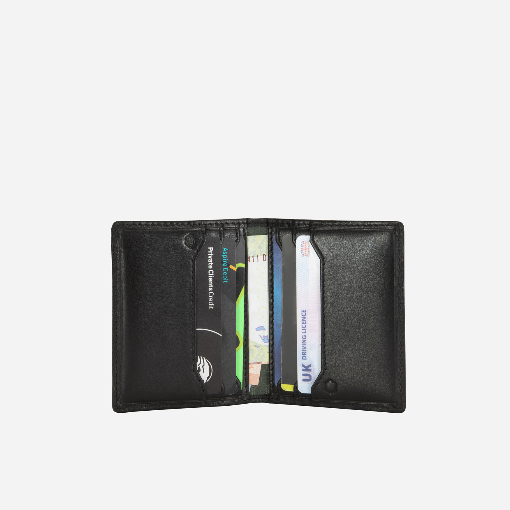 Norweigian Slim Bifold Card Holder, Black