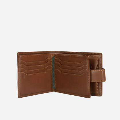 Norweigian Billfold Wallet With Coin And ID Window, Tan