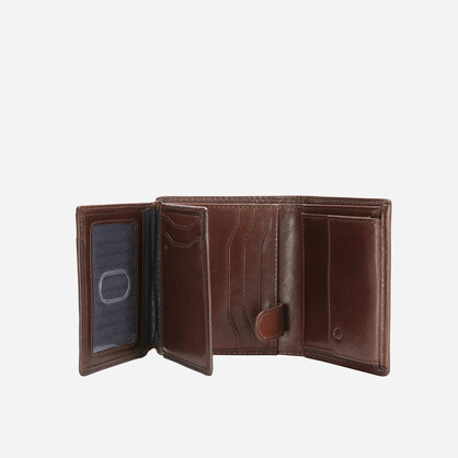 Norweigian Large Billfold Wallet With ID Window, Mocha