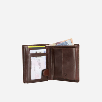 Norweigian Large Billfold Wallet With ID Window, Mocha