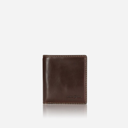 Norweigian Slim Billfold Card Holder With Coin, Mocha