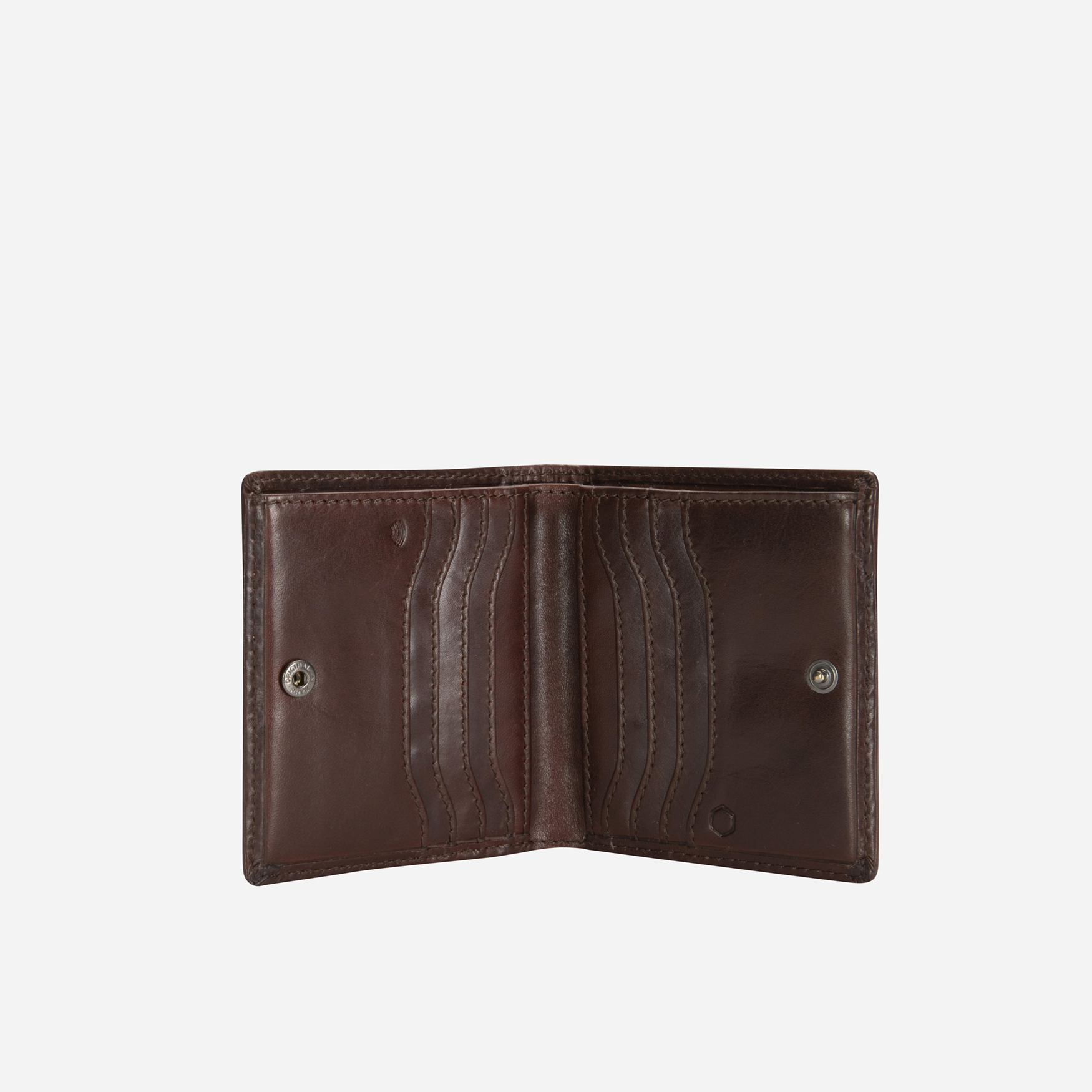 Norweigian Slim Billfold Card Holder With Coin, Mocha