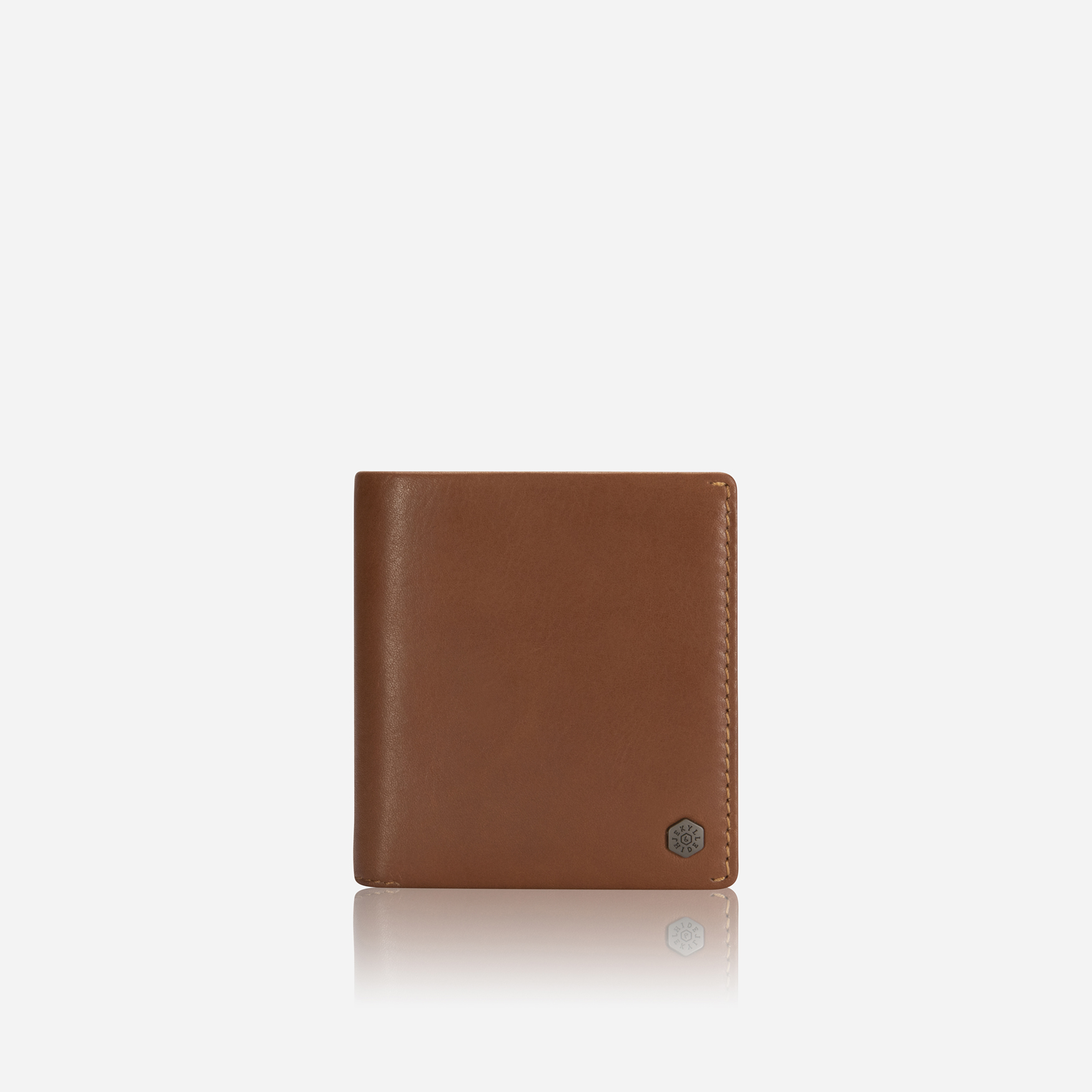 Norweigian Slim Billfold Card Holder With Coin, Tan