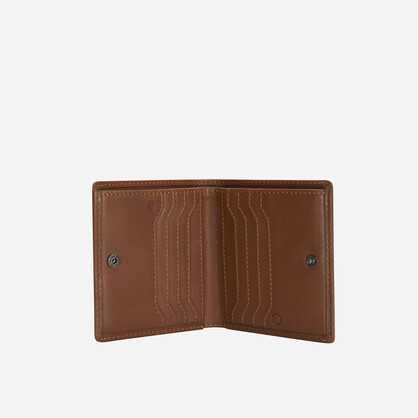 Norweigian Slim Billfold Card Holder With Coin, Tan