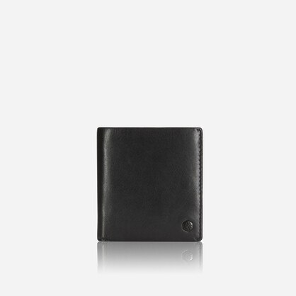 Norweigian Slim Billfold Card Holder With Coin, Black