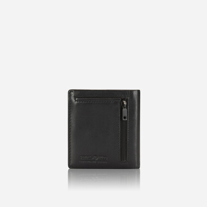 Norweigian Slim Billfold Card Holder With Coin, Black