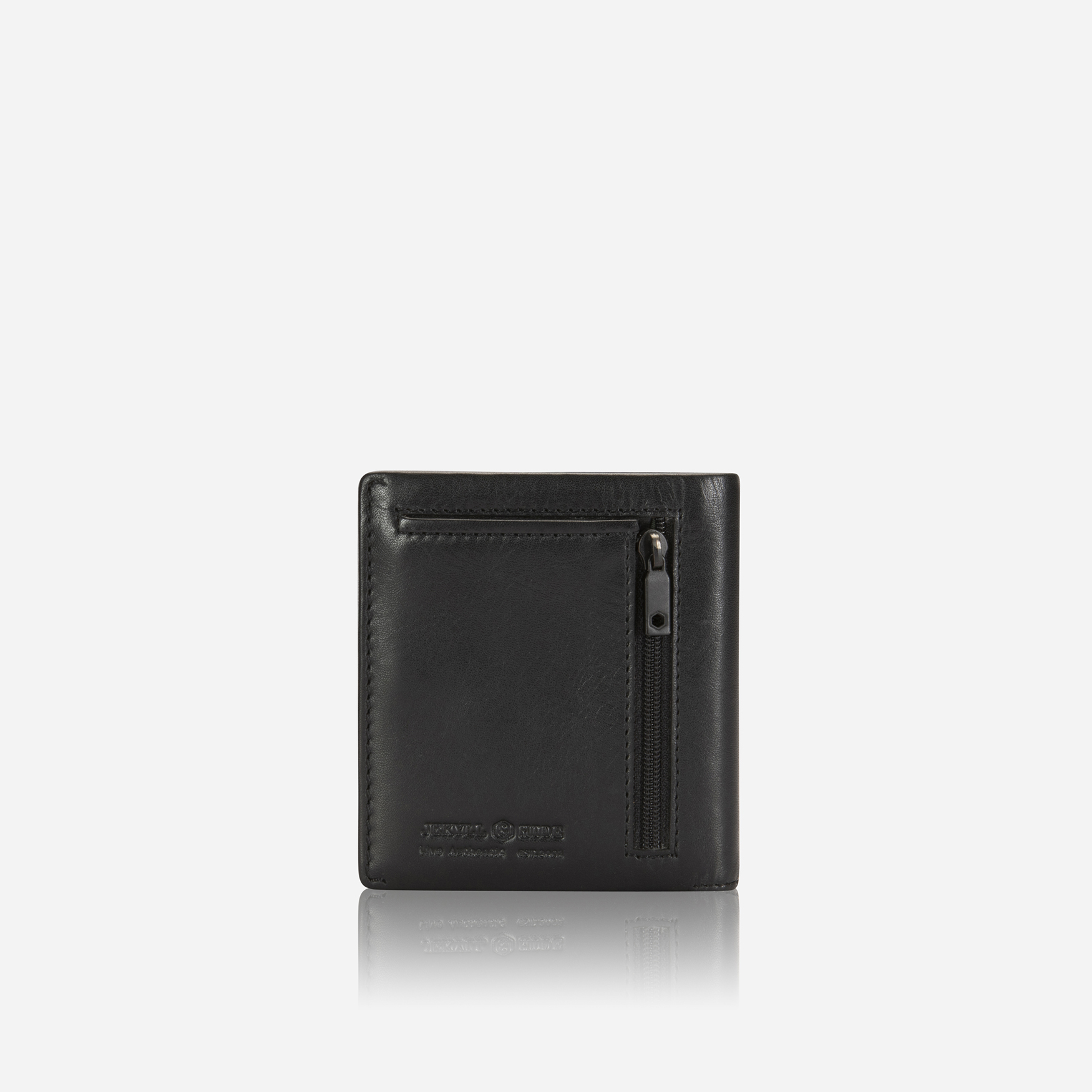 Norweigian Slim Billfold Card Holder With Coin, Black