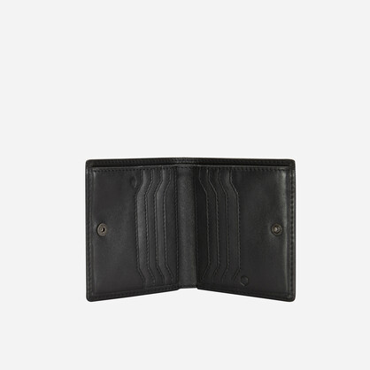 Norweigian Slim Billfold Card Holder With Coin, Black