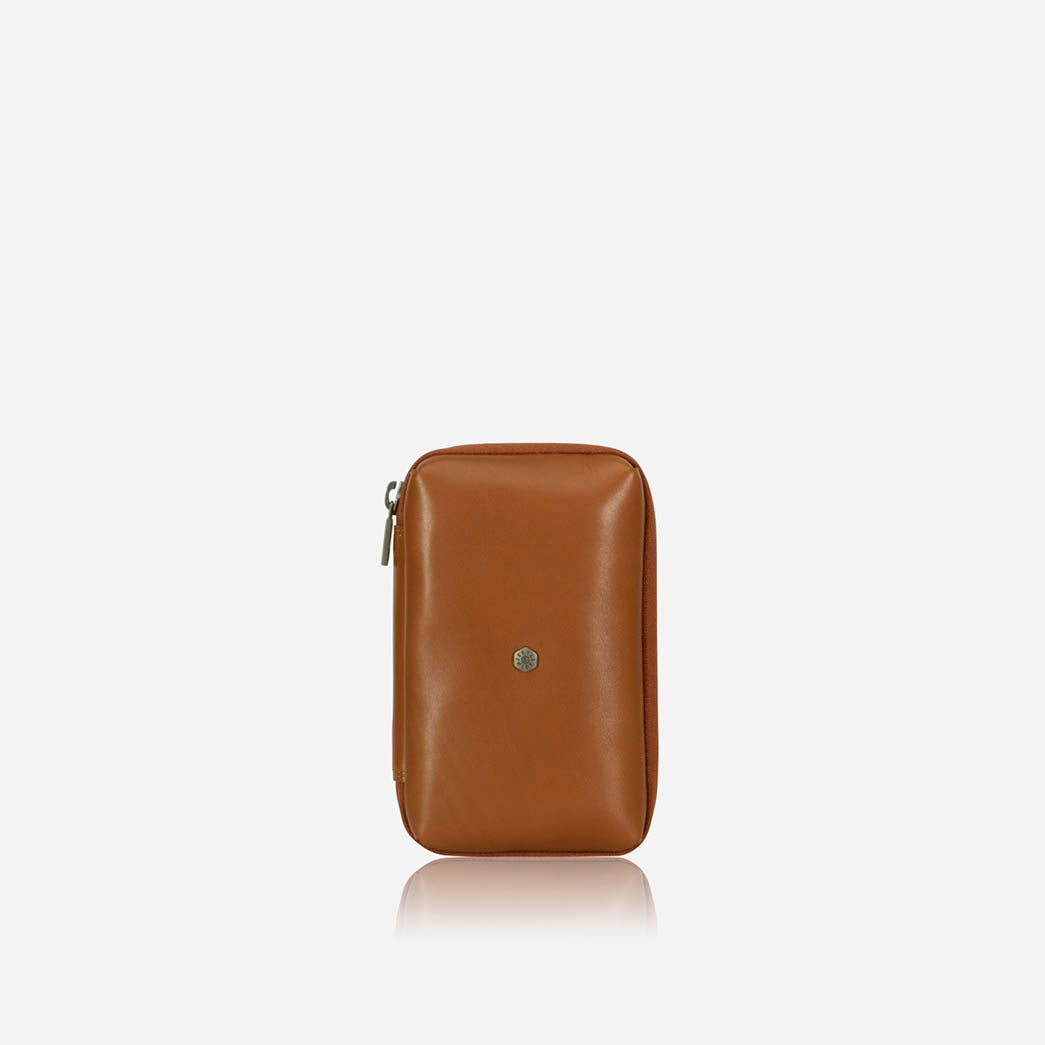 Norweigian Zip Around Cable Pouch, Tan