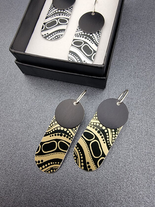 ANOTHER WATERWAY – dotty drop earring