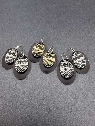 ANOTHER WATERWAY – double oval earrings
