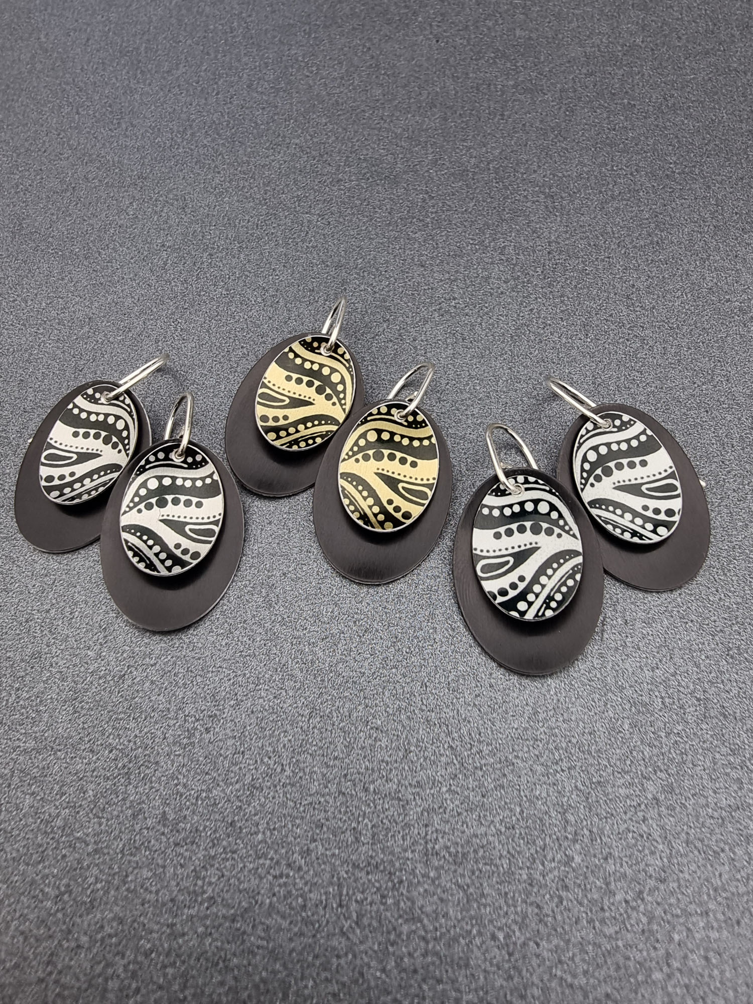 ANOTHER WATERWAY – double oval earrings