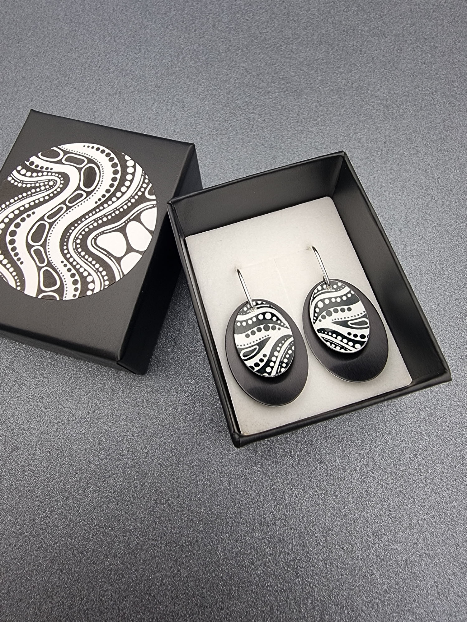 ANOTHER WATERWAY – double oval earrings