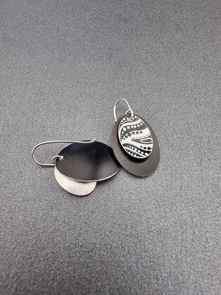 ANOTHER WATERWAY – double oval earrings