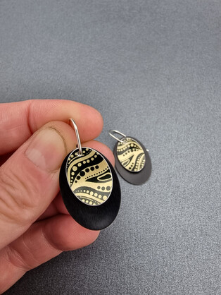ANOTHER WATERWAY – double oval earrings
