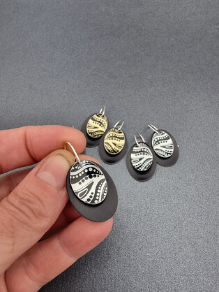 ANOTHER WATERWAY – double oval earrings