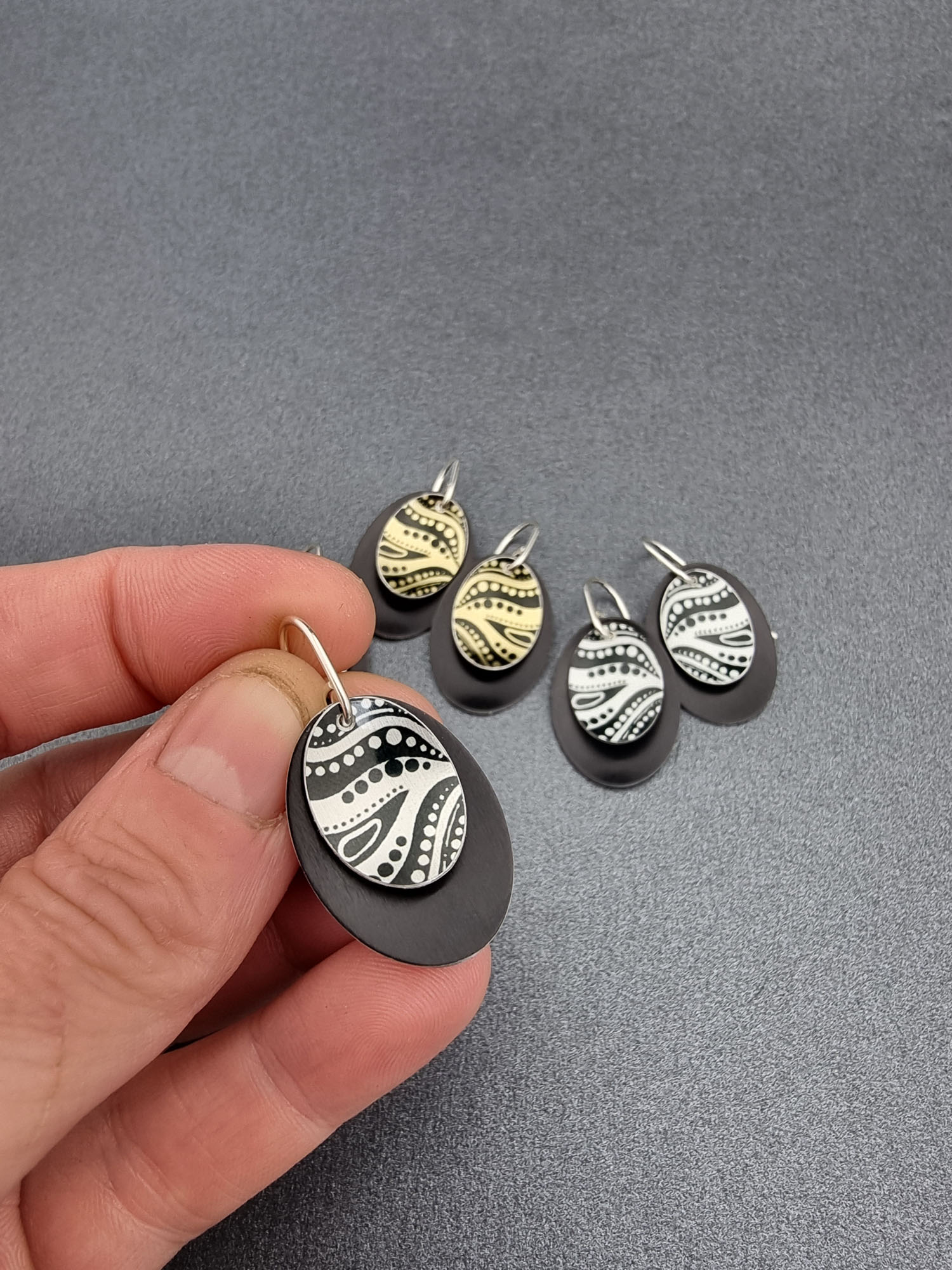 ANOTHER WATERWAY – double oval earrings