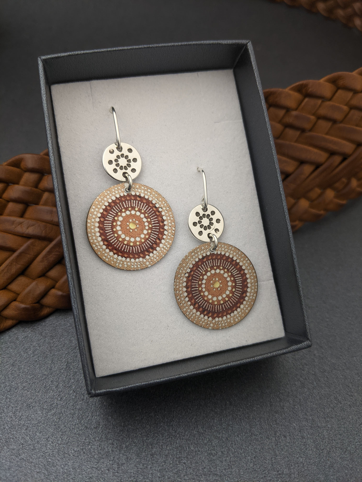 COMMUNITY SPIRIT – silver dotty earrings