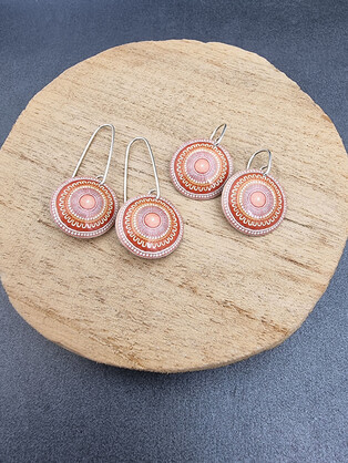 SUNSET MEETING – domed earrings