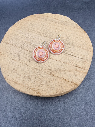 SUNSET MEETING – domed earrings