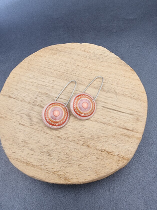 SUNSET MEETING – domed earrings