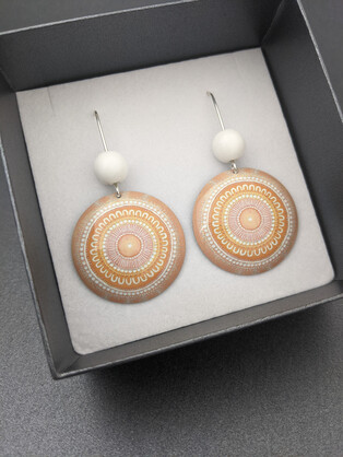 SUNSET MEETING – large domed earrings