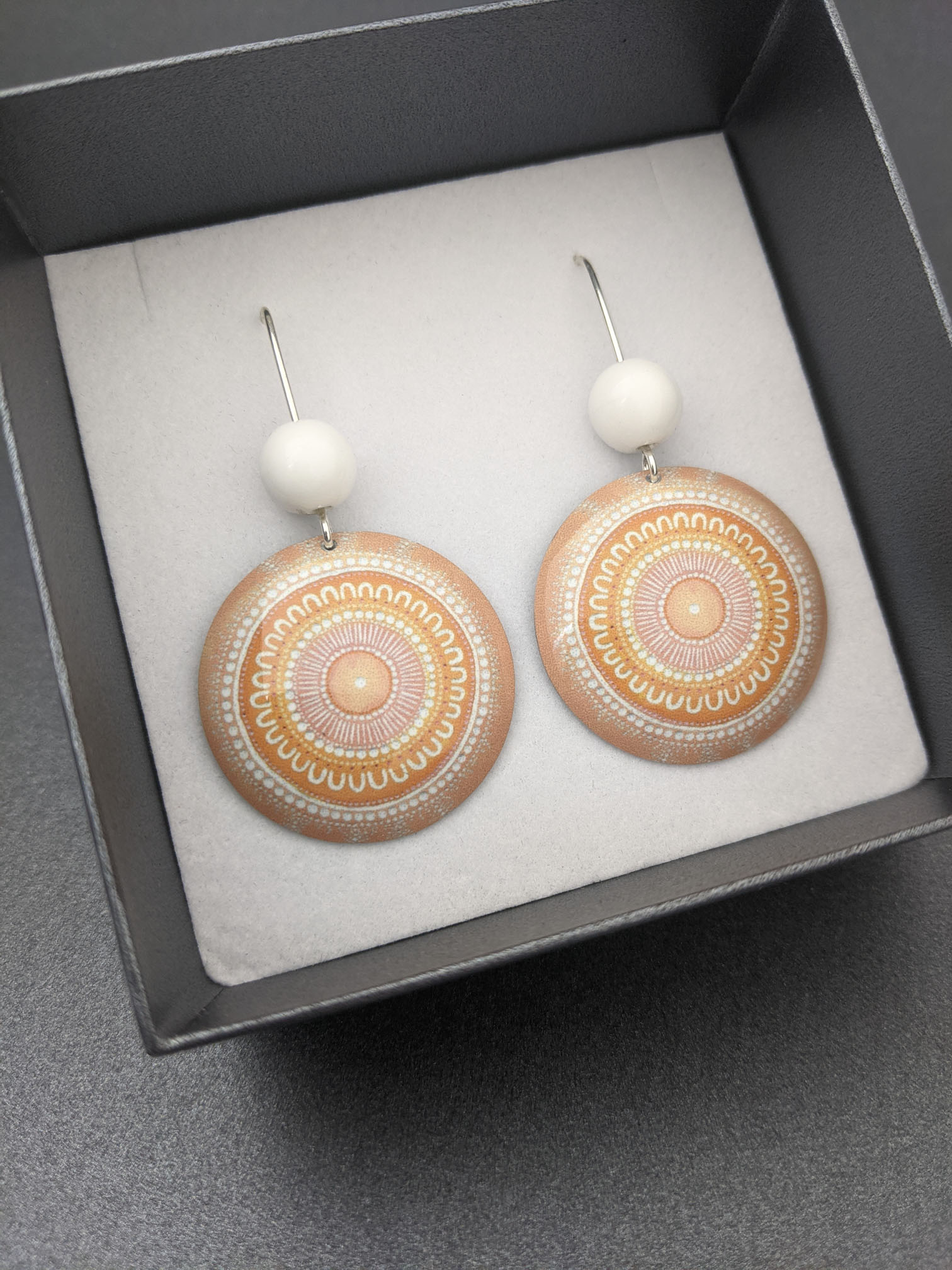 SUNSET MEETING – large domed earrings