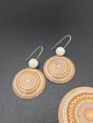 SUNSET MEETING – large domed earrings