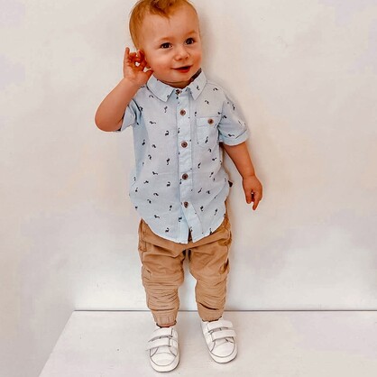 SKEANIE Tyler Trainers, White - Genuine Leather Baby & Toddler First Walker Sneakers