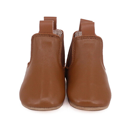 SKEANIE Riding Style Baby & Toddler First/Pre Walker Boots - Genuine Leather with a Flexible Sole in Tan