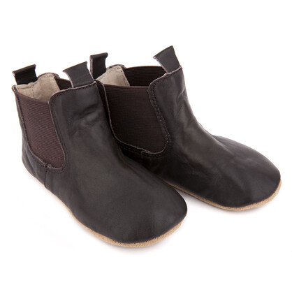 SKEANIE Riding Style Baby & Toddler First/Pre Walker Boots - Genuine Leather with a Flexible Sole in Chocolate