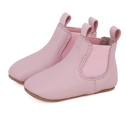 SKEANIE Riding Style Baby & Toddler First/Pre Walker Boots - Genuine Leather with a Flexible Sole in Pink