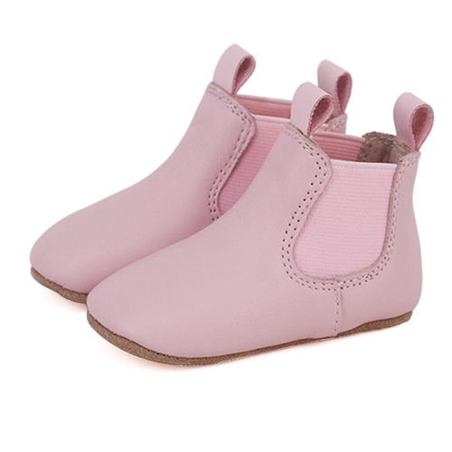SKEANIE Riding Style Baby & Toddler First/Pre Walker Boots - Genuine Leather with a Flexible Sole in Pink