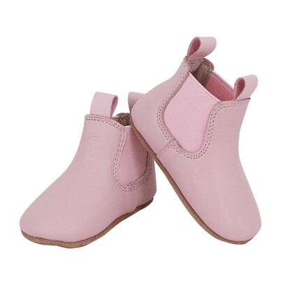 SKEANIE Riding Style Baby & Toddler First/Pre Walker Boots - Genuine Leather with a Flexible Sole in Pink