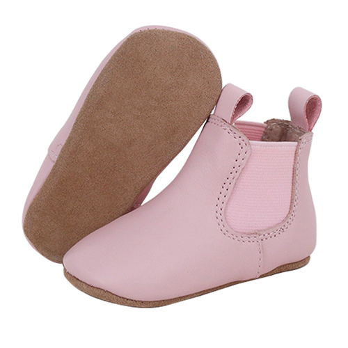 SKEANIE Riding Style Baby & Toddler First/Pre Walker Boots - Genuine Leather with a Flexible Sole in Pink