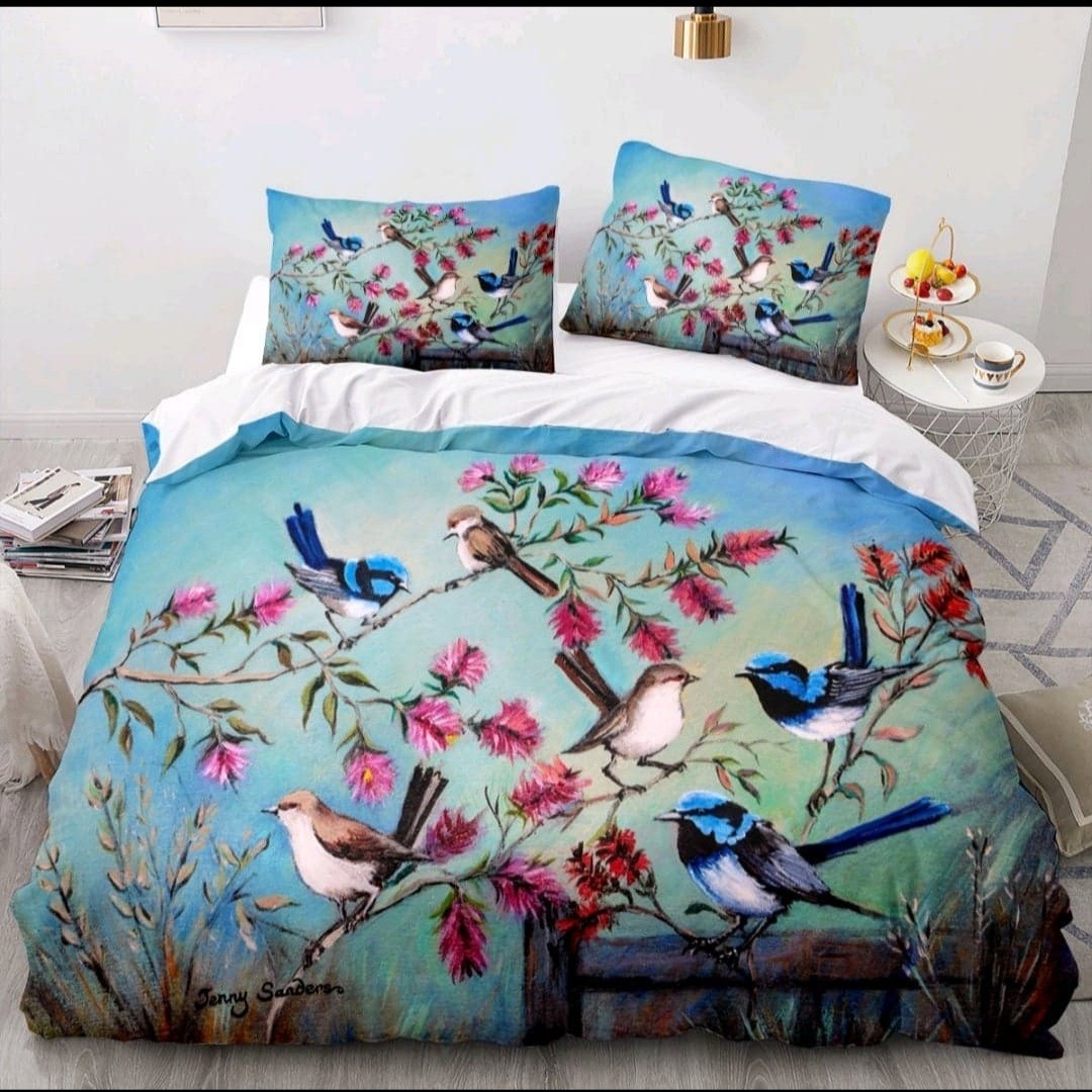 Wholesale BLUE WREN QUILT COVER SET Luggage With Looks Giftware