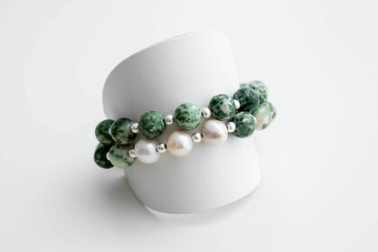 HARMONY BEAD BRACELET STACK - GREEN
