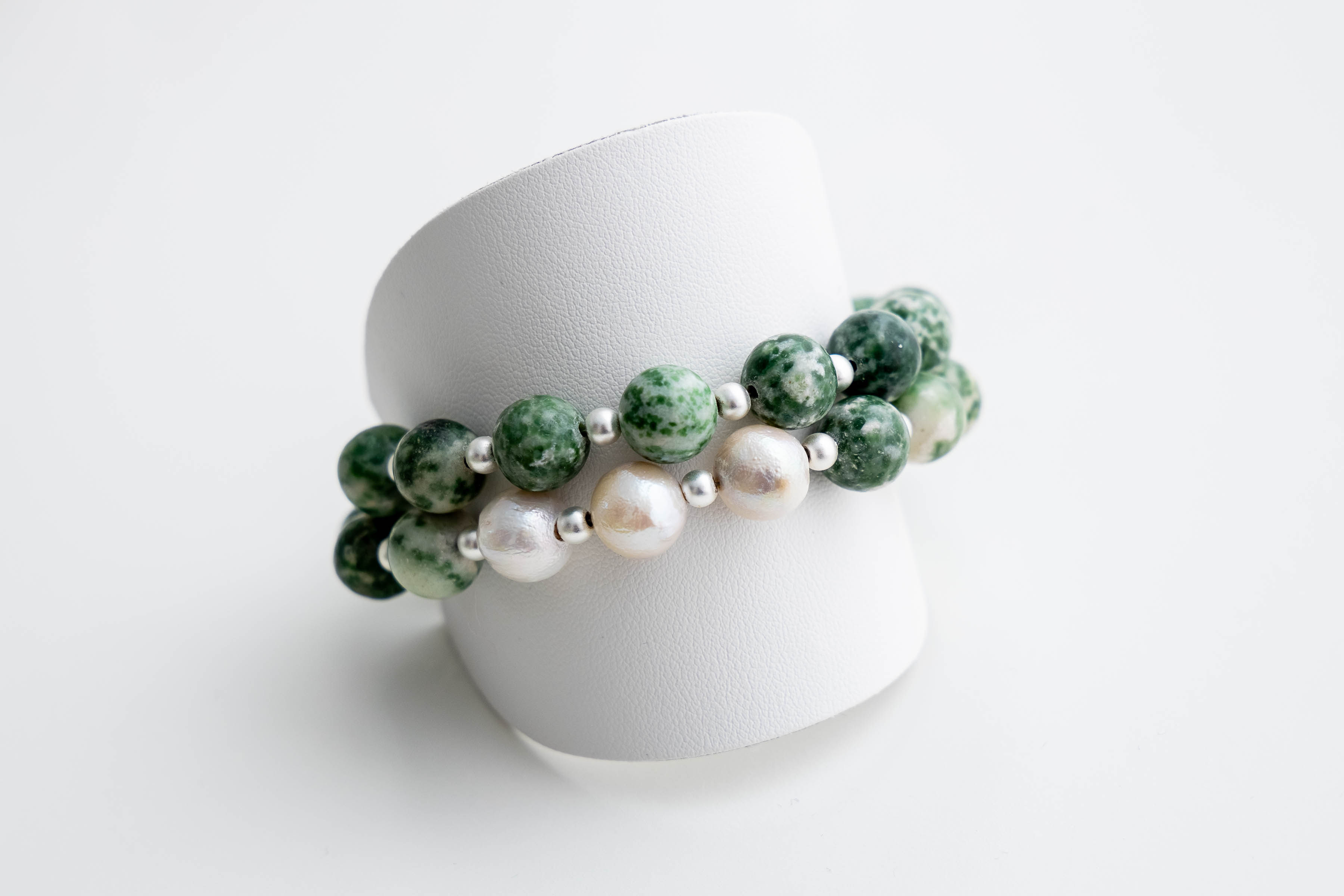 HARMONY BEAD BRACELET STACK - GREEN