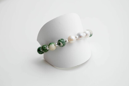 HARMONY BEAD BRACELET STACK - GREEN