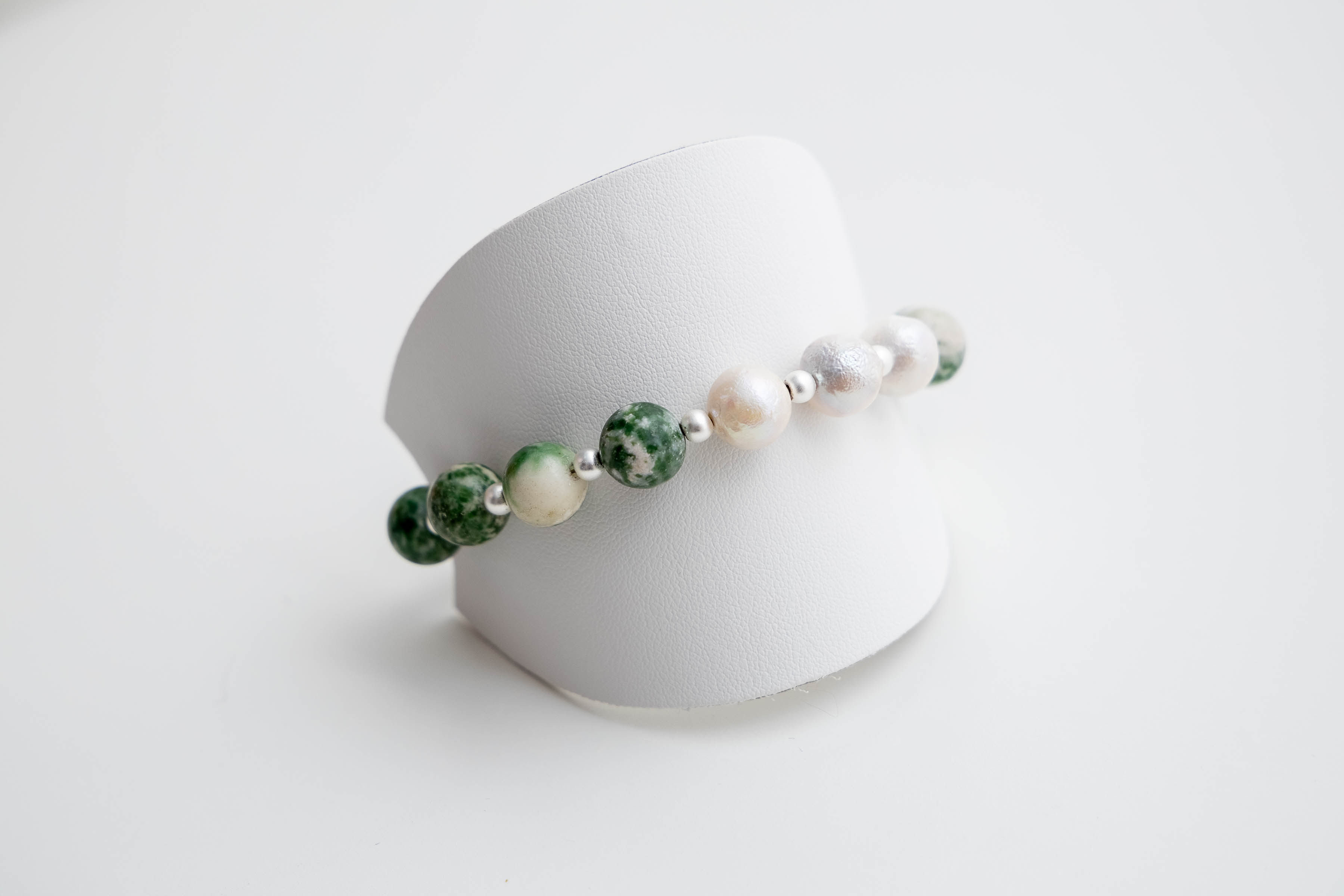 HARMONY BEAD BRACELET STACK - GREEN