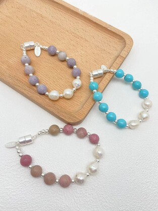 HARMONY BEAD BRACELET STACK - GREEN