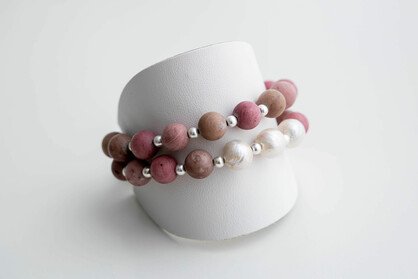HARMONY BEAD BRACELET STACK - PINK