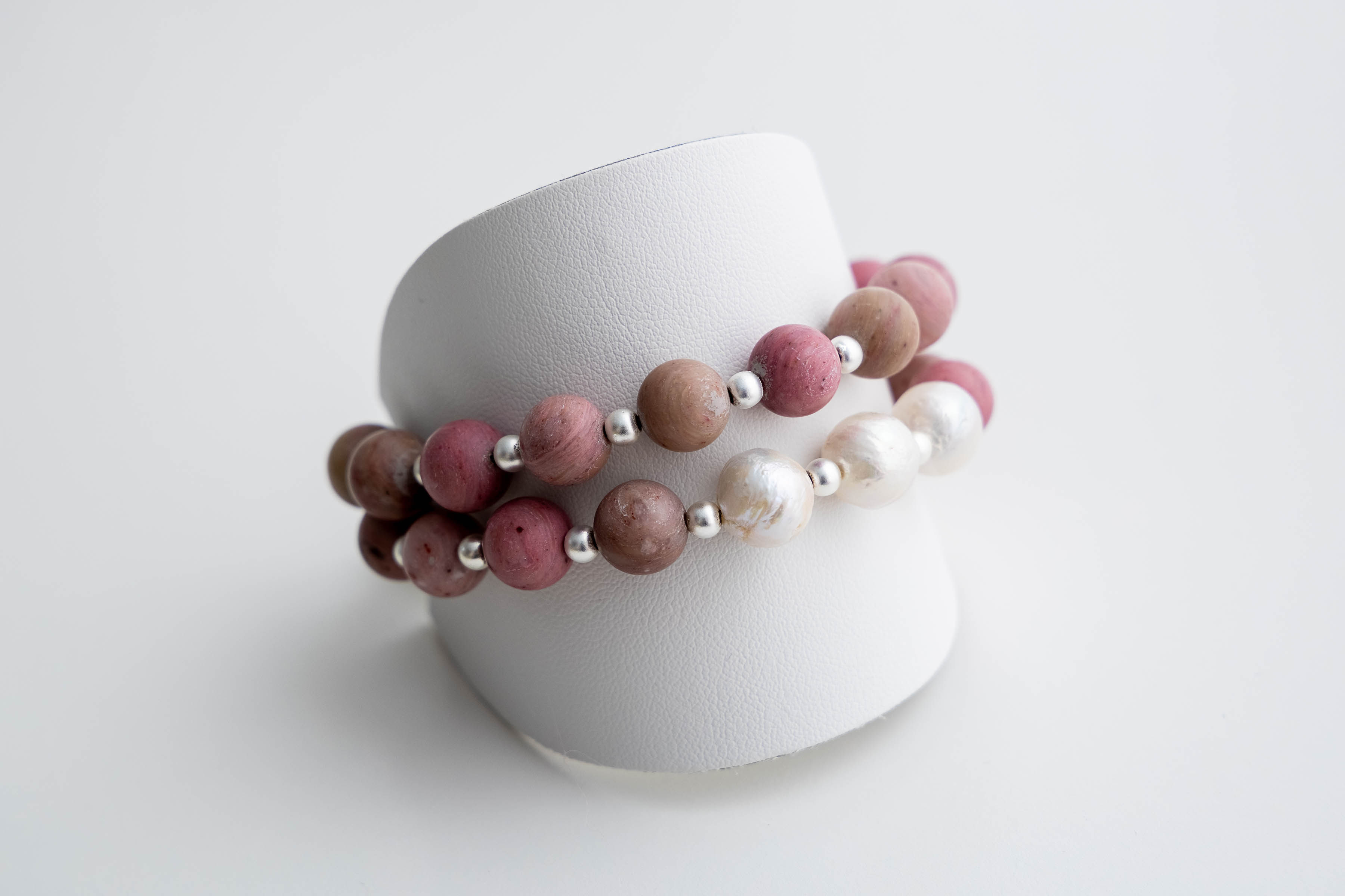 HARMONY BEAD BRACELET STACK - PINK