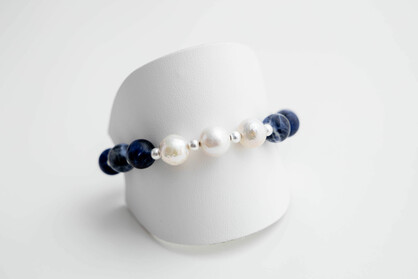 HARMONY BEAD BRACELET STACK - NAVY