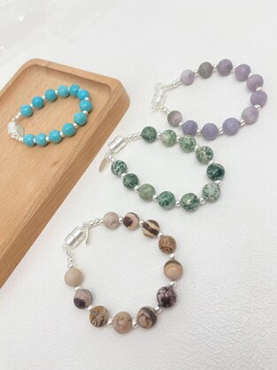 HARMONY BEAD BRACELET STACK - NAVY