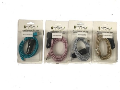 CAB39 2 POINT CAR CHARGER & 1 M IPHONE CABLE