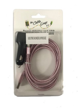 CAB39 2 POINT CAR CHARGER & 1 M IPHONE CABLE